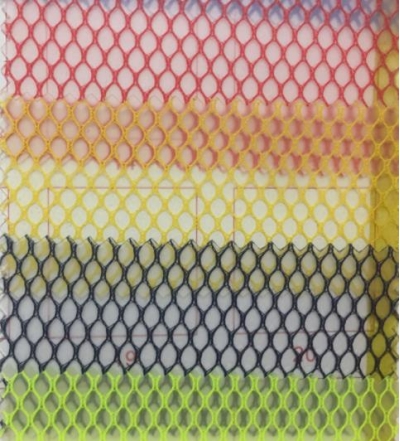 DG-GZ TPU Mesh Fabric Transparent Hexagon Mesh Density: 60 Composition: PVC Weight: 500G Yarn Count: 100 detail view-1